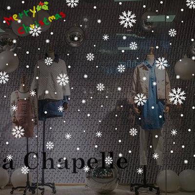Merry Christmas Window Stickers Gold Wall Decals Xmas Party Home Decor Removable