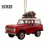 Unique Ornament for Christmas Tree Car Hanging Ornament, Acrylic Flat Print Pendant Elegant Decoration Rearview Mirror, Festive Holiday Decoration,
