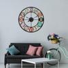 16 Inch Farmhouse Wall Clock Retro Style Metal Skeleton Decorative Silent Non Ticking for Cafe