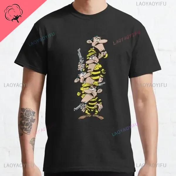 Kreslené tričko Lucky Luke Daltons Retro Tričko Grunge Pánské Oblečení Harajuku Anime Tričko Ropa Hombre Roupas Masculinas Trička
