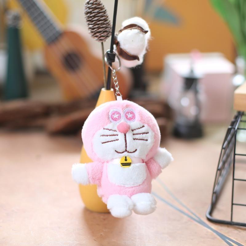 Keychain Doraemon Cute Cartoon Girl Kid Backpack Decoration Pendant Doll Plush