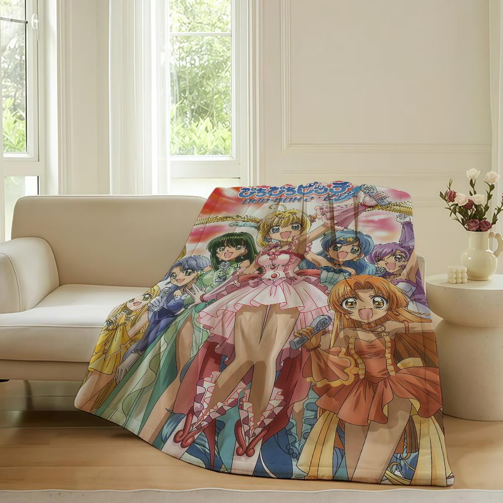 

Anime Mermaid Melody Pichi Pichi Pitch Blanket For Sofa Office Bed Plane Travel Sleep Read Relax Camping Soft And Warm 30x40in