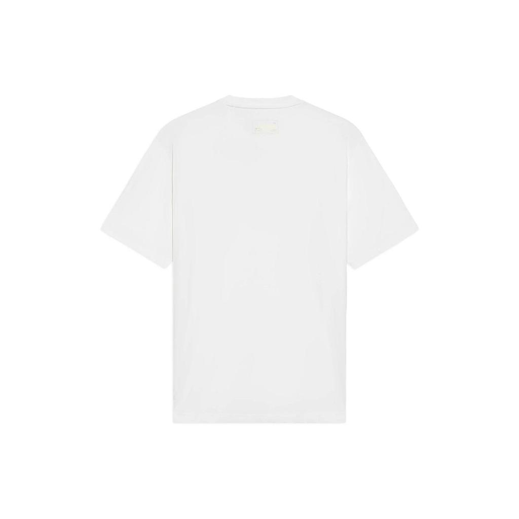 Li Ning Sports Fashion Collection T Shirts Unisex Standard White Crew Neck Moderate Straight Fit AHSS565-1