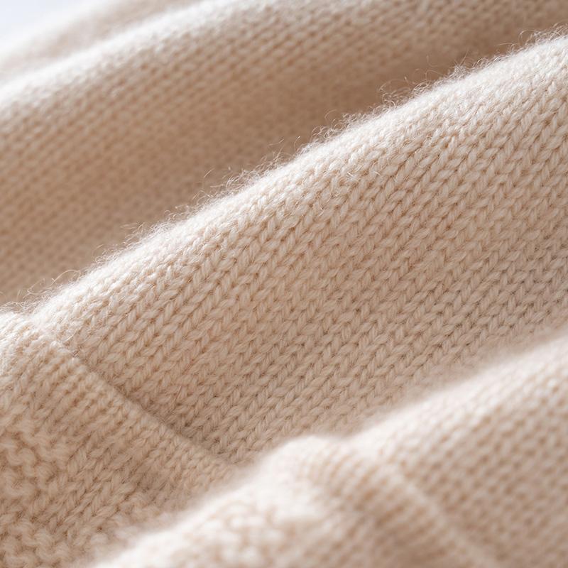 High Quality 100% Cashmere Knitted Hats Winter Warm Adult Women Beanie Fashion Solid Jacquard Hedging Caps