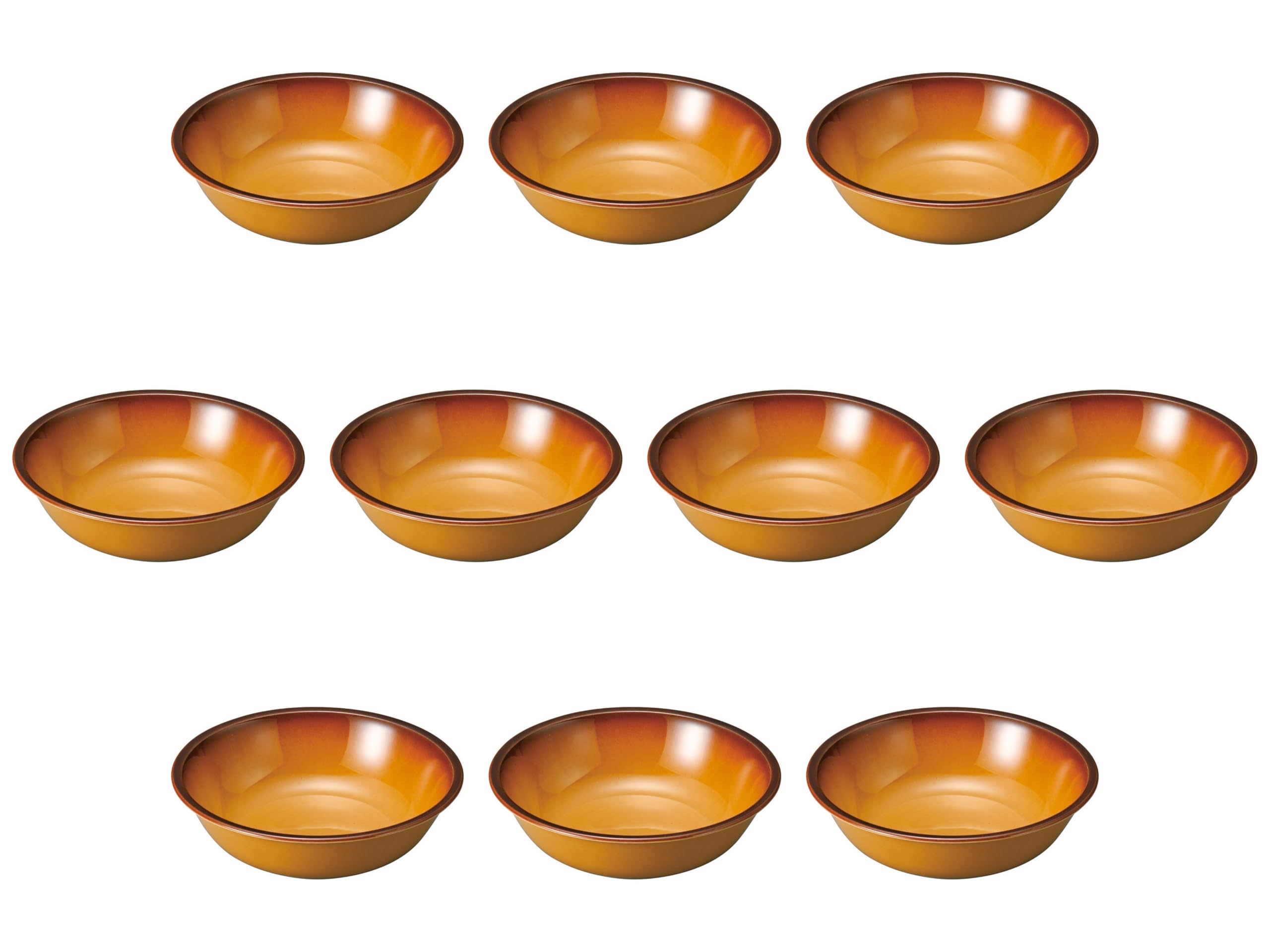 

Set of 10 AME Salad Bowls x Medium Plates by Setomonohonpo [18 5.3 cm] Western-style