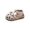 Toddler Walking Shoes Girls Sandals Ultra Soft Breathable Leather Shoes Anti-Collision Anti Slip Single Shoes