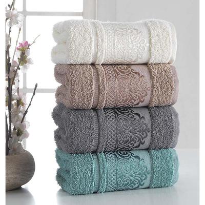 4-teiliges Handtuch-Set mit weichem Kopf, Hand- und Gesichtshandtuch, Badezimmerhandtuch-Set, 100 % Baumwolle, 50 x 85 cm, bunt