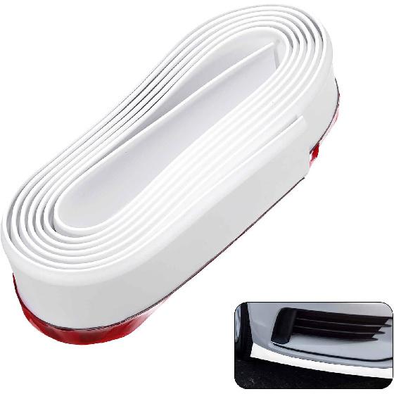 

HARFINGTON Car Front Lip 8.2ft/2.5m Rubber Car Front Bumper Lip Guard Strip Anti-Collision Car Skirt Protector Universal Automotive Exterior білий