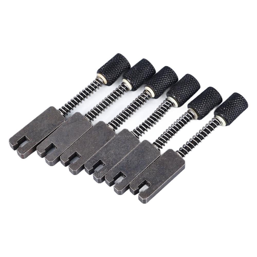 6PCS Metal Material Electric Guitar Bridge Black Color Bridge Replacement Parts For Bass Guitar