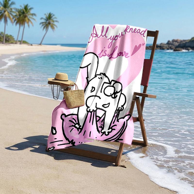 Simon'S Cat Fashion Beach Towel: Ideal for Summer Adventures Soft, absorbent and quick drying suitable for swimming and bathing