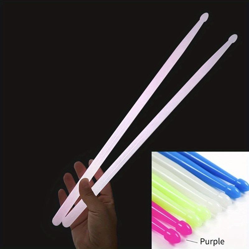 1 пара 5A Светящиеся барабанные палочки Джазовые молоточки для барабанов Сценические разноцветные нейлоновые светящиеся палочки Подарок для начинающих барабанщиков