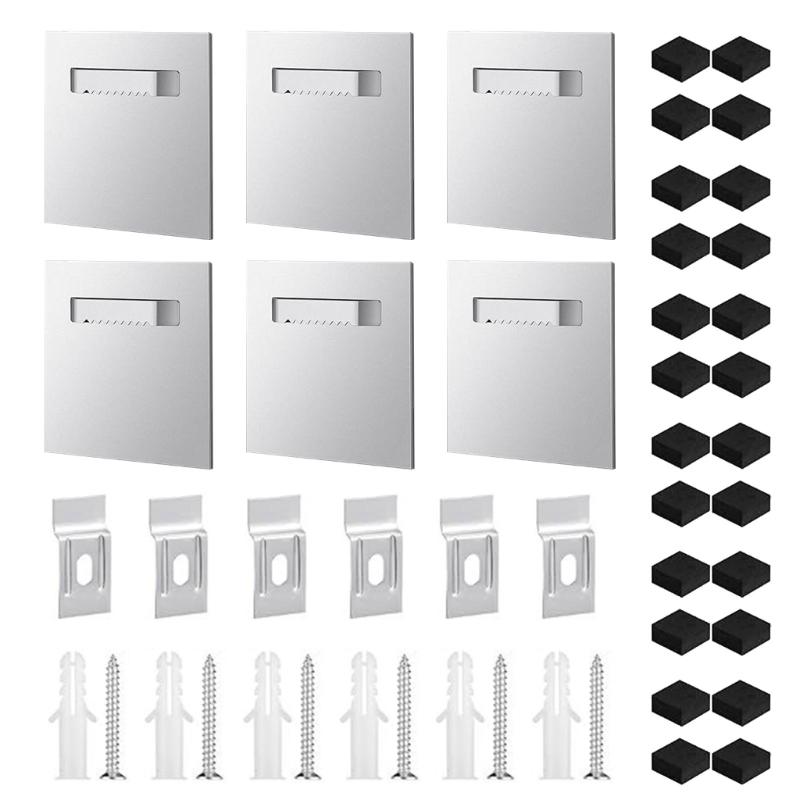 Picture Hanging Plate Self Adhesive Hanger Sawtooth Adhesive Picture Hanger Wall Plate Hanger for Home, Office, Kitchen 1