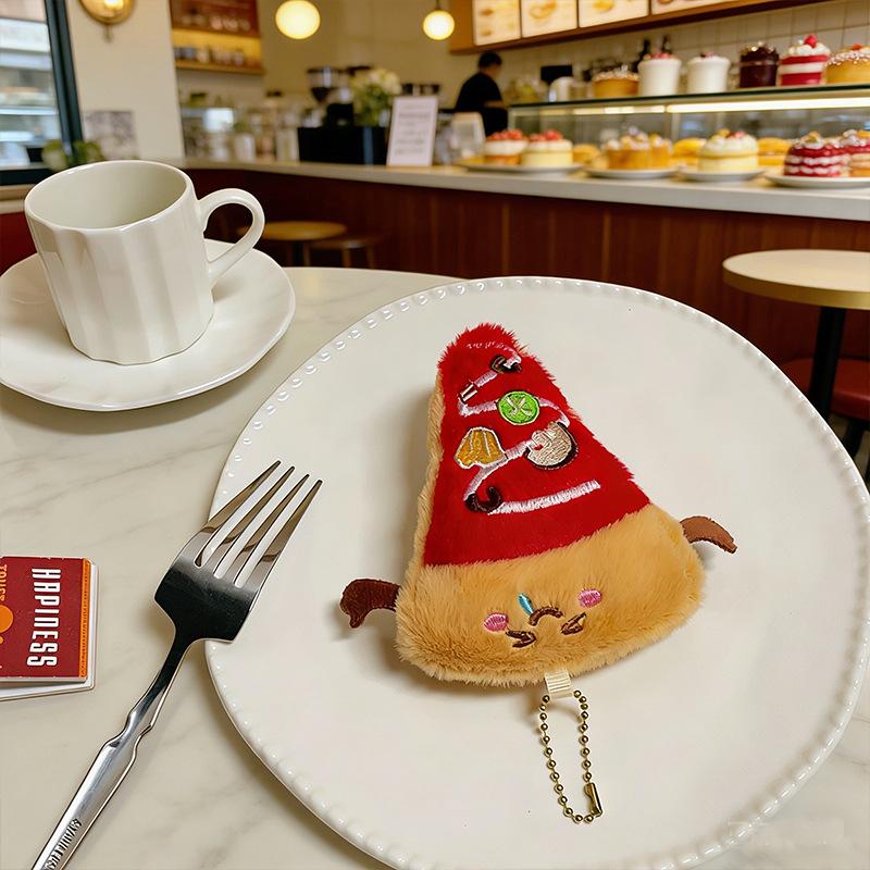 Plush Food Charm Keychain – Cake & Baguette Dolls, Fun School Activity Gift