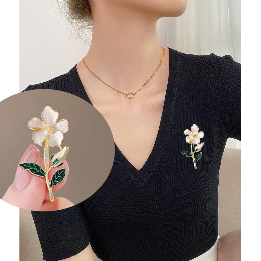 

Интернет-знаменитость брошь-цветок маргаритка розовый белый зеленый лист маргаритка булавка маргаритка женственный костюм корсаж