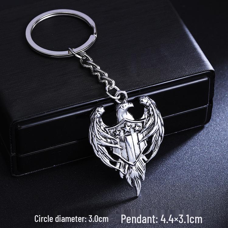 Retro Wolf & Eagle Keychain: Personalized Scorpion Bag Pendant Accessory