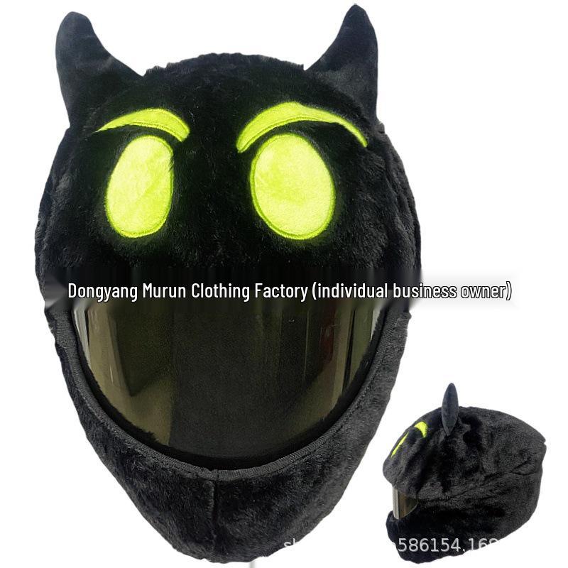 Motorcycle Plush Helmet Cover - Three-Eye Elk, Pumpkin, Rabbit Balaclava