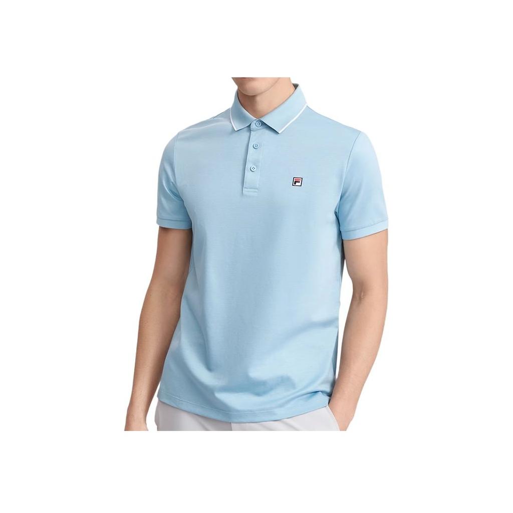 New FILA Polo Shirt Men's Forget Me Not Blue F51M421102F-LB