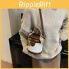 Fashionable Bucket Bag For Women 2023 New Autumn Winter High-end Weave Single Shoulder Crossbody Bag