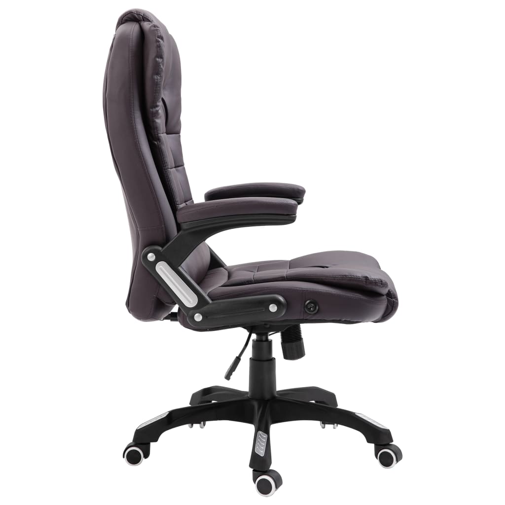 Office Chair Brown Faux Leather