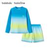 Balabala Boys' Long Sleeve Sun Protection Rashguard Swimsuit Set