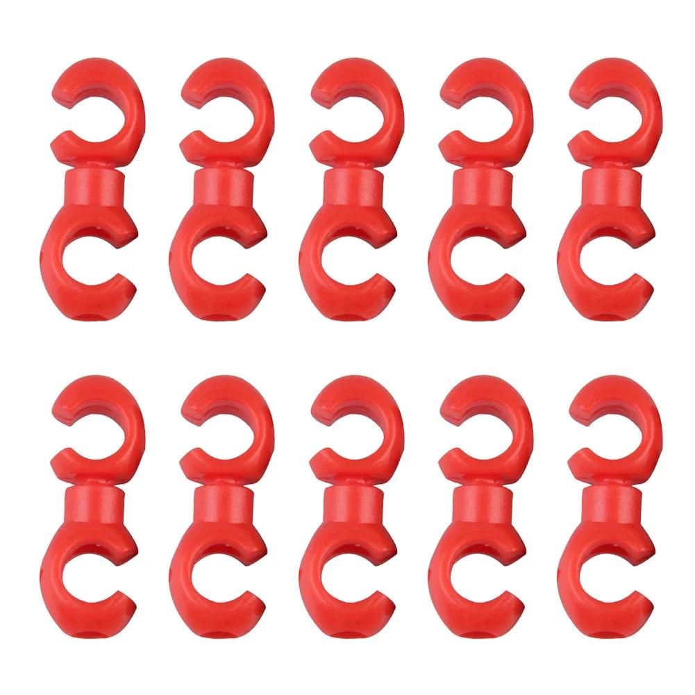 40/10pcs Rotatable S-Style Bike Brake Cable Clips, Durable MTB Hose Guide Hooks for Bicycle Cycling