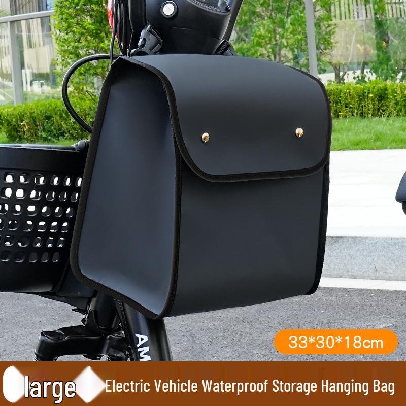 Waterproof Electric Bike Handlebar Bag - Large Capacity Helmet & Front Storage Pouch