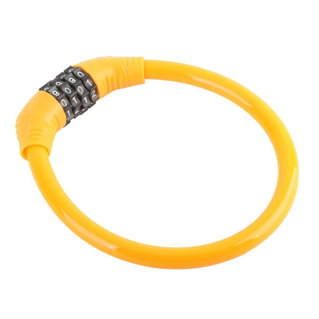 Linka zabezpieczająca do roweru o wysokim poziomie bezpieczeństwa 4?Cyfrowe blokady rowerowe na kable do jazdy na rowerze na zewnątrz Pomarańczowe