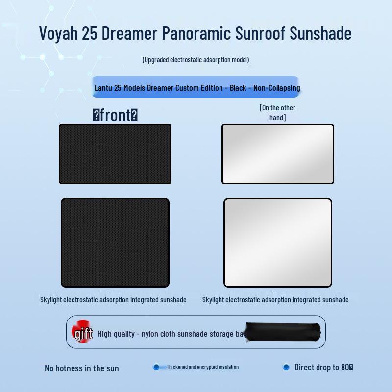 Lantu 22-24 Dreamer Sunroof Sunshade for Heat and Privacy