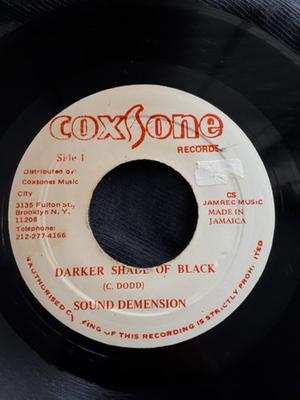 7inch Record SOUND DIMENSION / BASIL GABBIDON - Darker Shade Of Black / Ene Meenie  NONE Coxsone Records Jamaica Reggae, Ska & Dub Used