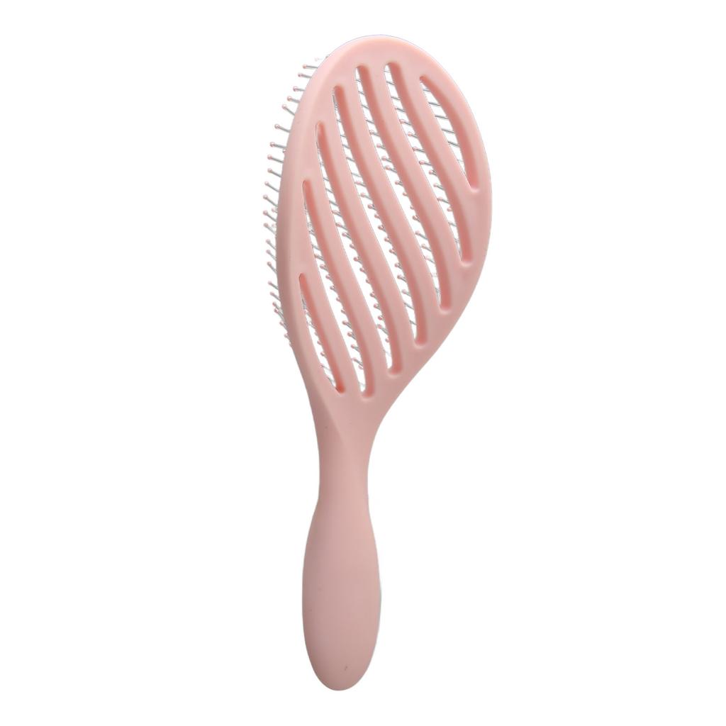 4Pcs Curved Vented Hair Brush Professional Soft Needle Detangling Hairbrush for Faster Blow Drying Styling Pink