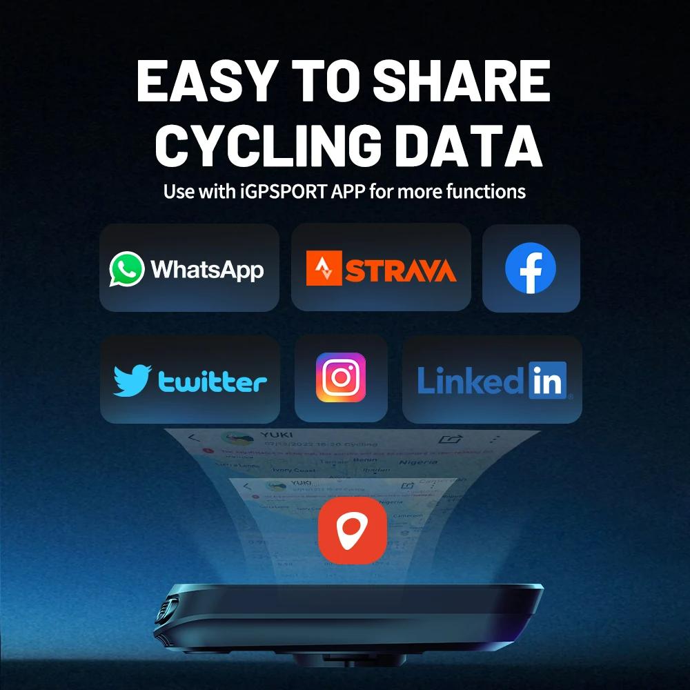 iGPSPORT BSC100S Bike Computer 2.6 Inch Screen GPS Cycling Navigation Speed Cadence Sensor Smart Simple Operate Bicycle Computer