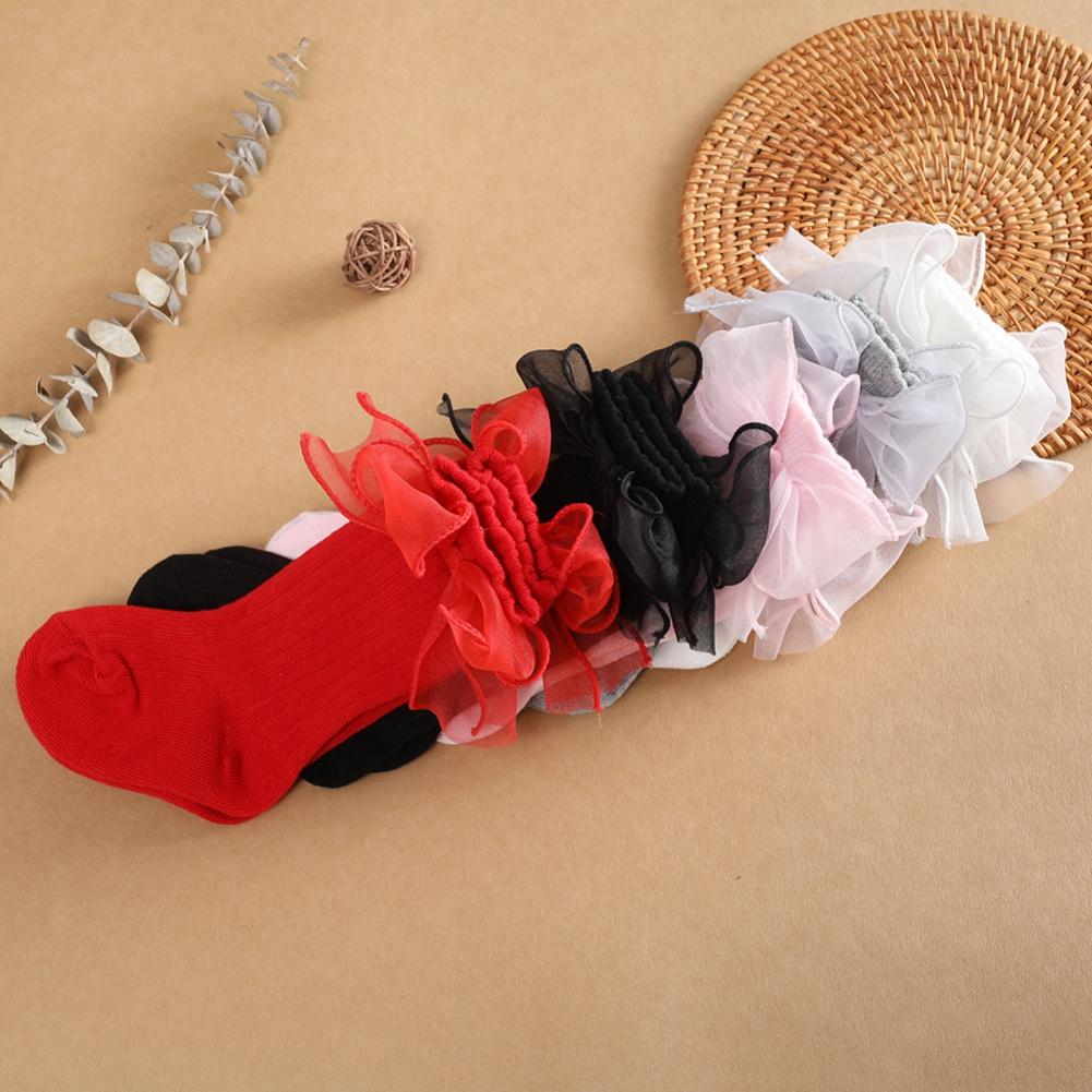 Toddlers Socks Autumn Spring Children Girls Knee High Long Sock Cotton Big Bow Princess Style Children Floor Socks 0-3Y