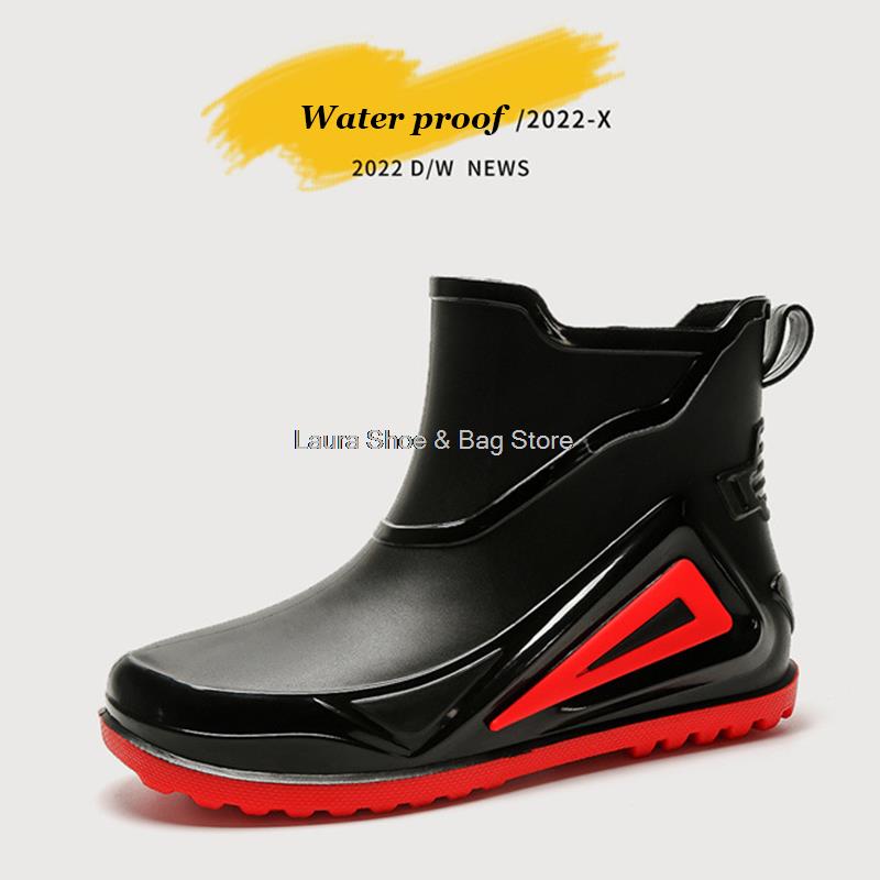 

Модные резиновые сапоги, мужские резиновые сапоги, корейская верхняя одежда, водонепроницаемая обувь для рыбалки, нескользящая обувь для кухни с толстой подошвой, мужские сапоги 39