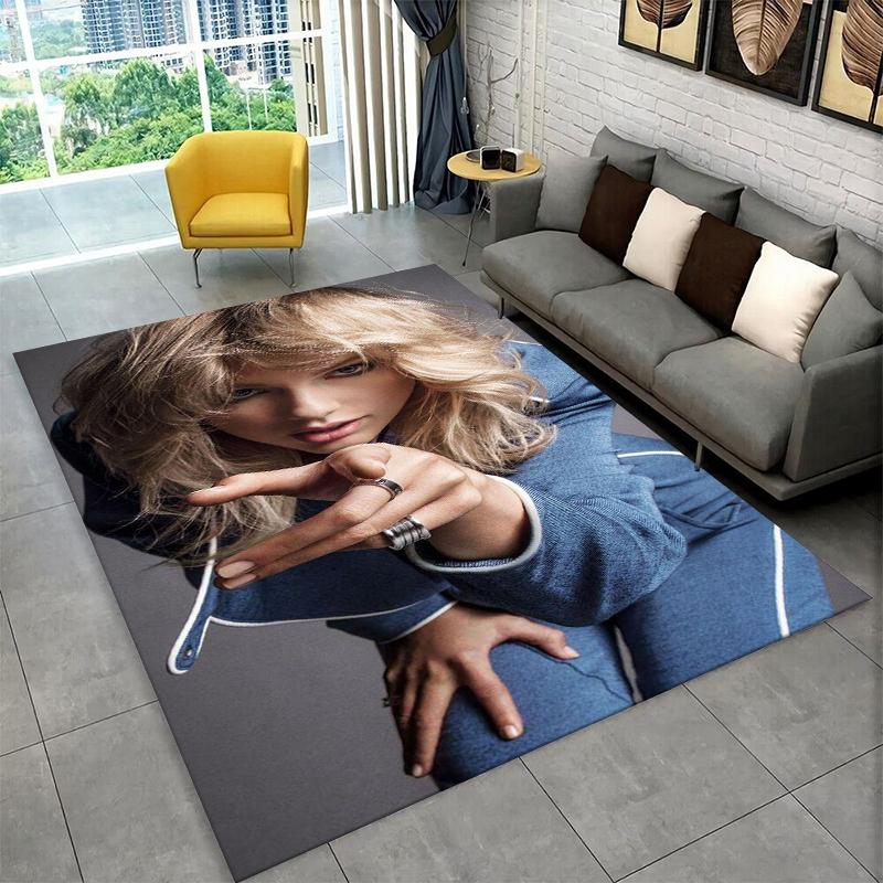 Tappeto T-Taylor Singer Music per Stanza dei Giochi, Camera da Letto, Soggiorno, Divano, Decorazione Casa, Tappeto per Area Bambini, Tappetino Antiscivolo, Regalo