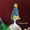 Christmas Decor Set: Card Inserts, Cake Toppers, Cup Garland, Wreath Ornaments, Strawberry Tower, Cartoon Star & Tree Decorations.