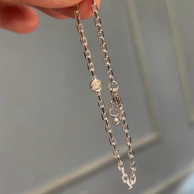 Xiaohongshu Elegant Silver Bubble Diamond Circle Bracelet for Women - Luxurious, Niche, and Exquisite Hand Jewelry