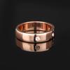 925 Sterling Silver Rose Gold Plated Ring with White Topaz Round 2.00mm 3 Stone Elegant Minimalist Women Jewelry Gift