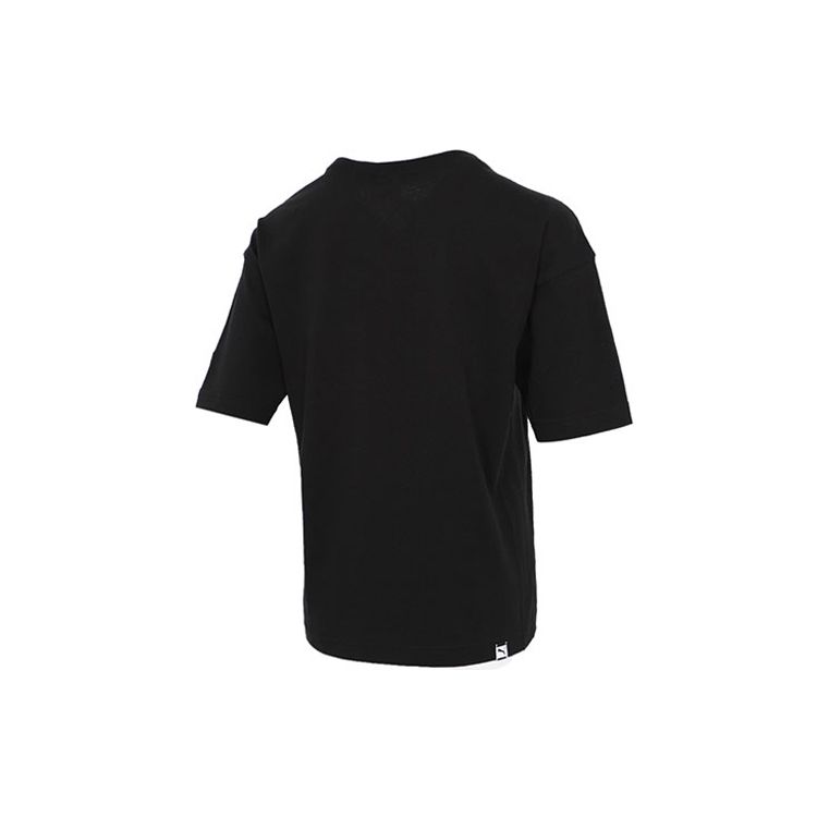 Puma Downtown Graphic Tee Casual Sporty Round Neck Short Sleeve T-Shirt Women Tops Black 531438-01