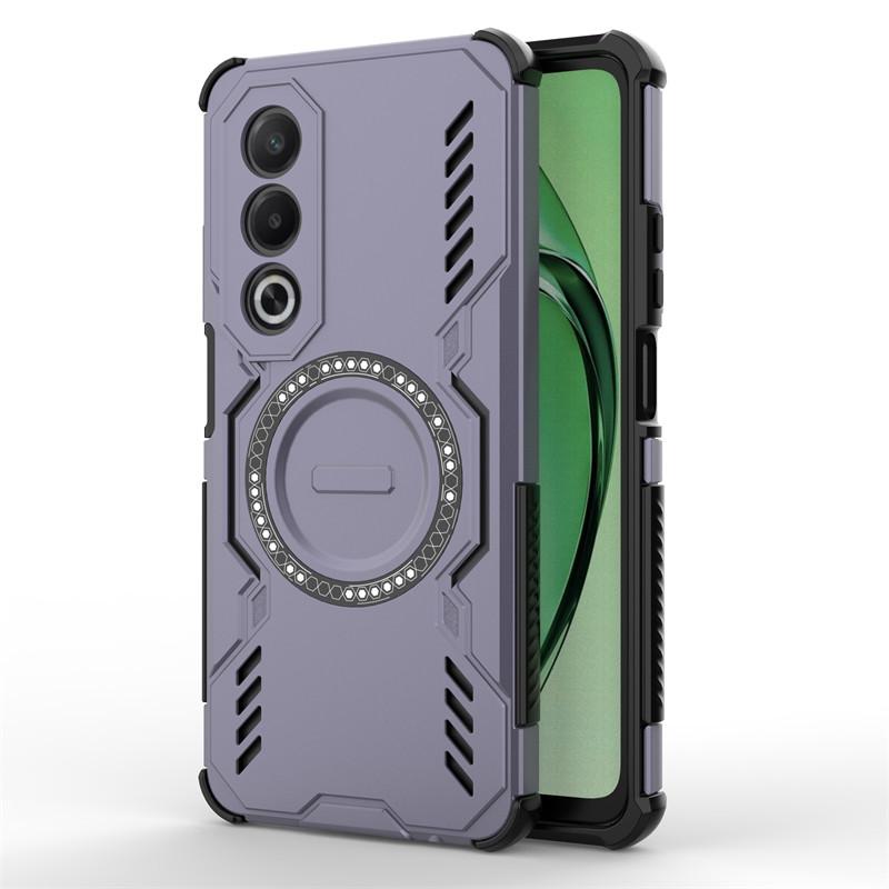 

For OPPO A3 Pro Case OPPO A3 Energy K12x A80 Cover Heat Dissipation Magnetic Wireless Charging Protective Phone Cases OPPO K12x For OPPO K12x Global фиолетовый