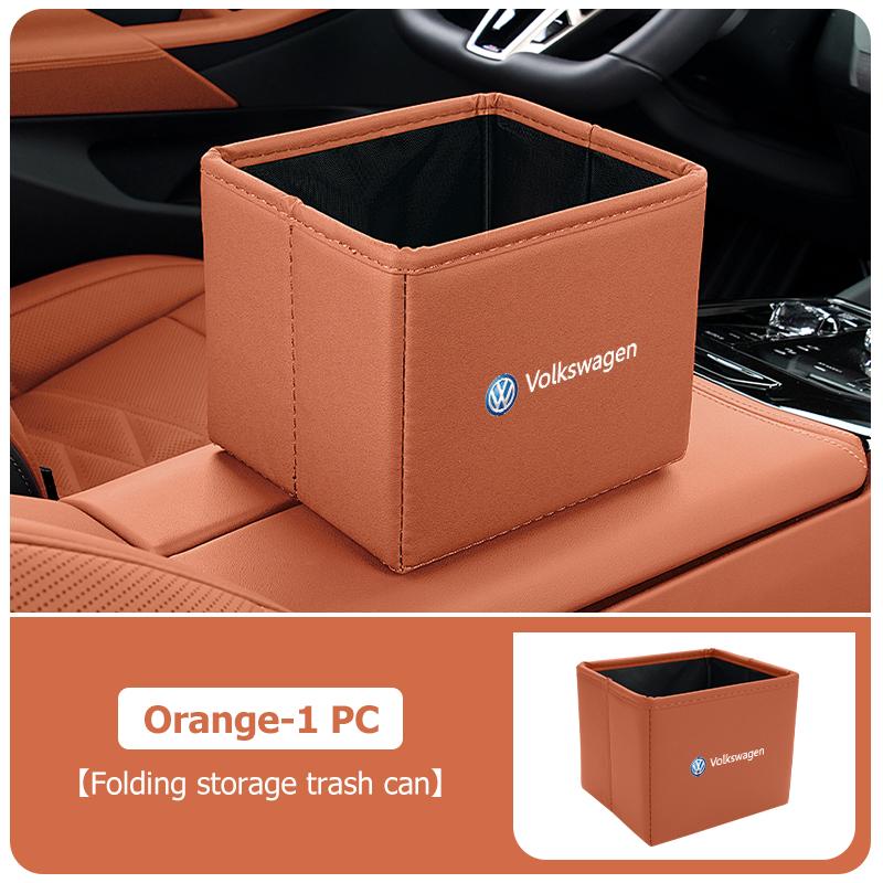 For Volkswagen VW Collapsible Car Trash Can Storage Box Portable Interior Organizer Passat Golf 4 5 6 Tiguan Polo Scirocco Jetta