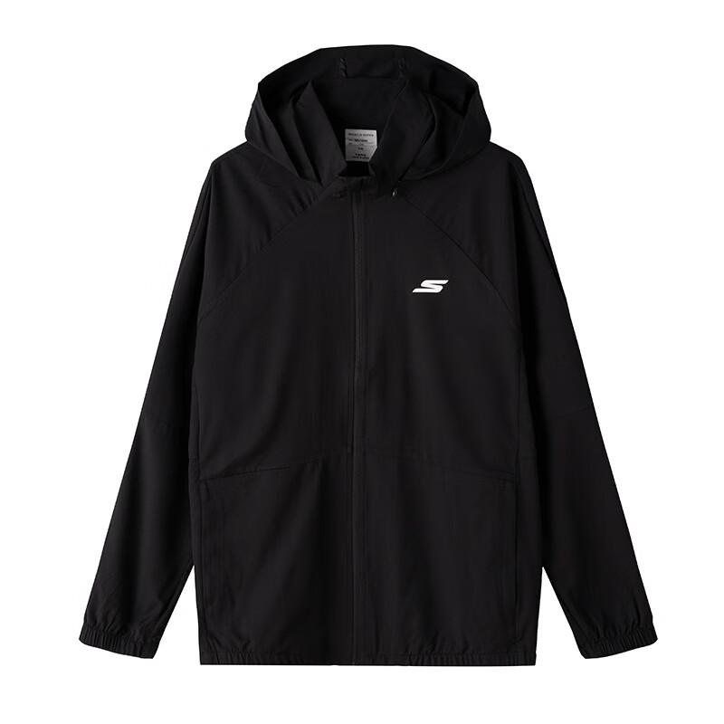 Skechers Zipper Sports Windproof Outdoor Woven Hooded Jacket Unisex jackets P224U048-03K8 S