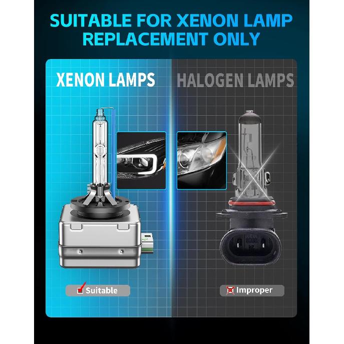 D3S HID Xenon Headlight Bulb Compatible With 2014 2015 2016 2017 2018 Buick Enclave Envision LaCrosse Regal Cascada - 35W High And Low Beam Upgraded
