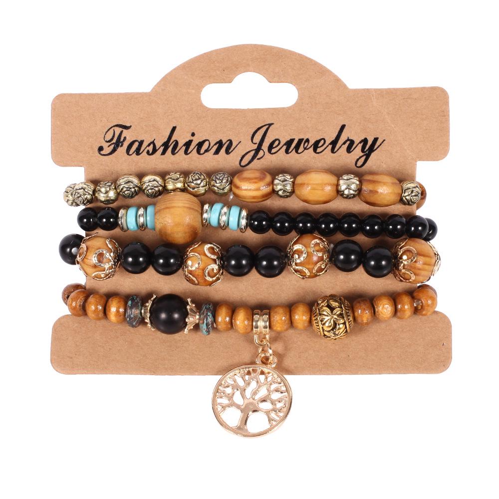 Bohemian Handmade Beads Bracelet Set For Women Summer Colorful Beaded Chain Bangle Men Boho Jewelry Accessories