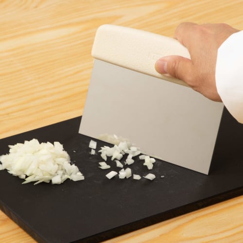 Endo Shoji TKG Scraper for Cutting Boards, Plastic Handle, Stainless Steel Spatula for Rust Resistance and Hygiene, Convenient for Collecting Food, Co