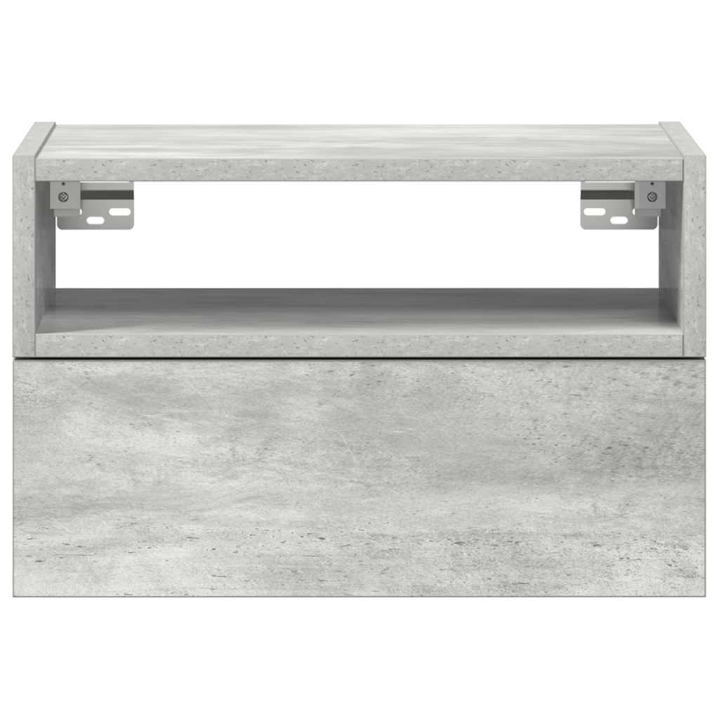 Vidaxl Wiszące Szafki Nocne, 2 Szt., Szarość Betonu, 45X26X28,5 Cm