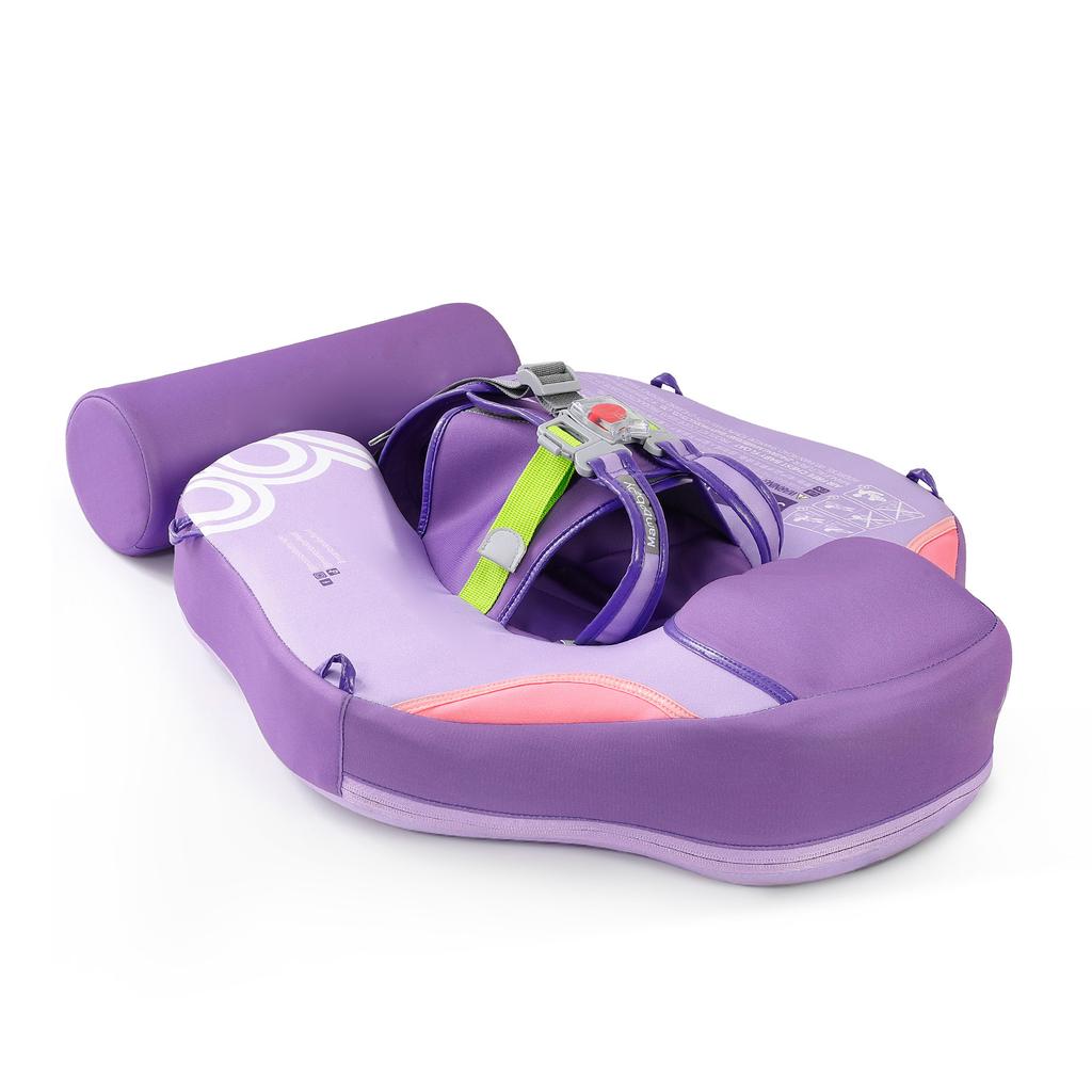 Mambobaby Galleggiante Non Gonfiabile per Bambini Morbido Impermeabile per Nuoto Bambini Allenatore per il Nuoto Amico della Pelle con Coda + Tettuccio Parasole per 3-24 Mesi B