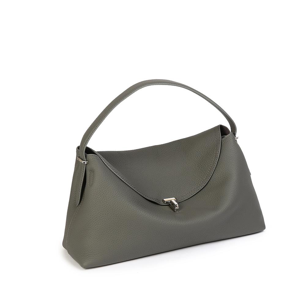 Leather Single-shoulder Pillow Bag for Commuting - Soft Leather High-end Handbag for Women with A Slouching Strap Design