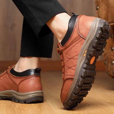 Leather Casual Men Shoes Comfortable Sneakers Casual Shoes Walking Footwear Winter Boots Lac -Up Mens Vulcanize Leather Shoes