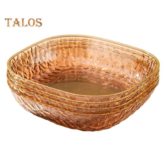 Spit Bone Dish Multi-function Thickened Base Light Luxury Style Translucent Storage Plate Home Supplies
