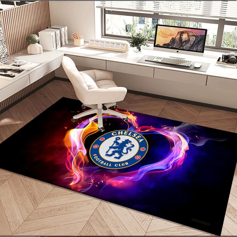 1PC Rug Chelsea Football Club Crest Carpet, Chair Rug,Area Rug for Office Bedroom Living Rooms Bedroom, Doormat Decor Christmas Fan Gifts
